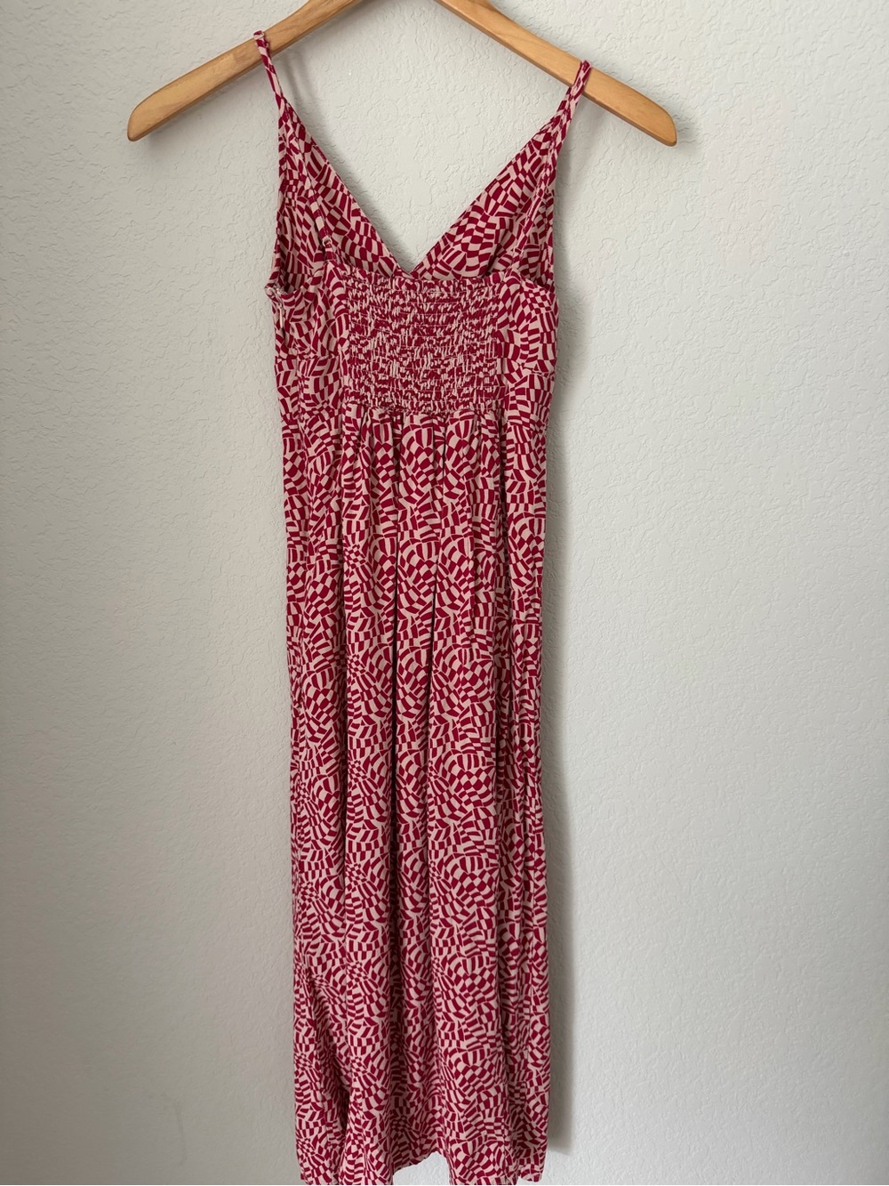 Urban Outfitters Red Floral Midi Dress XS Button Front Slit Sundress cottagecore - Picture 3 of 9
